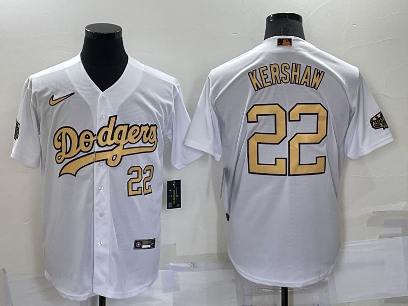 Men Los Angeles Dodgers #22 Kershaw White 2022 All Star Nike MLB Jerseys->los angeles dodgers->MLB Jersey